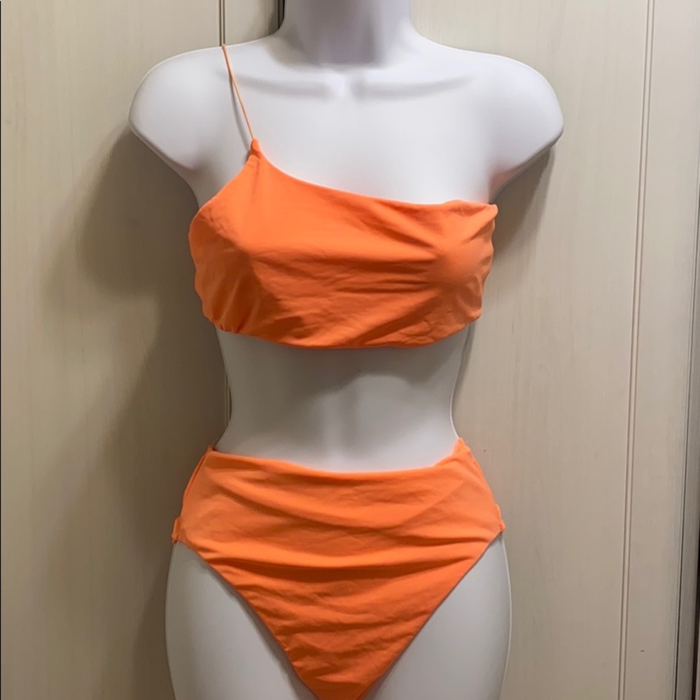 ORANGE HIGH WAIST BIKINI NWT